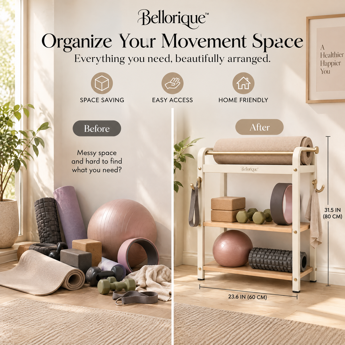 Bellorique™ Workout Gear Storage Rack