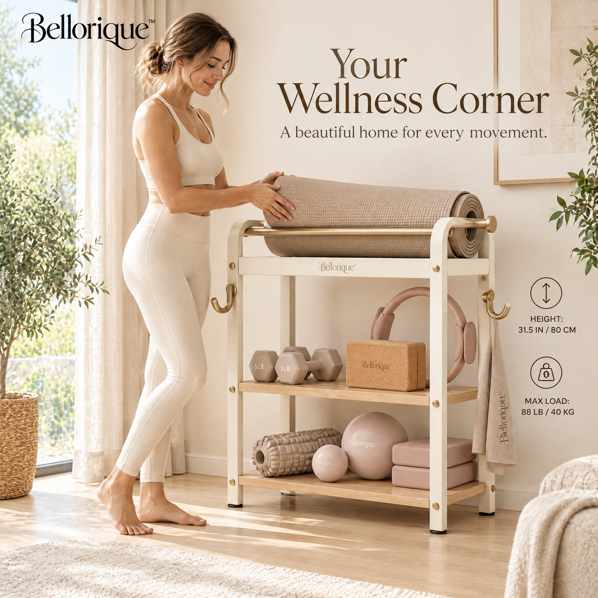 Bellorique™ Workout Gear Storage Rack